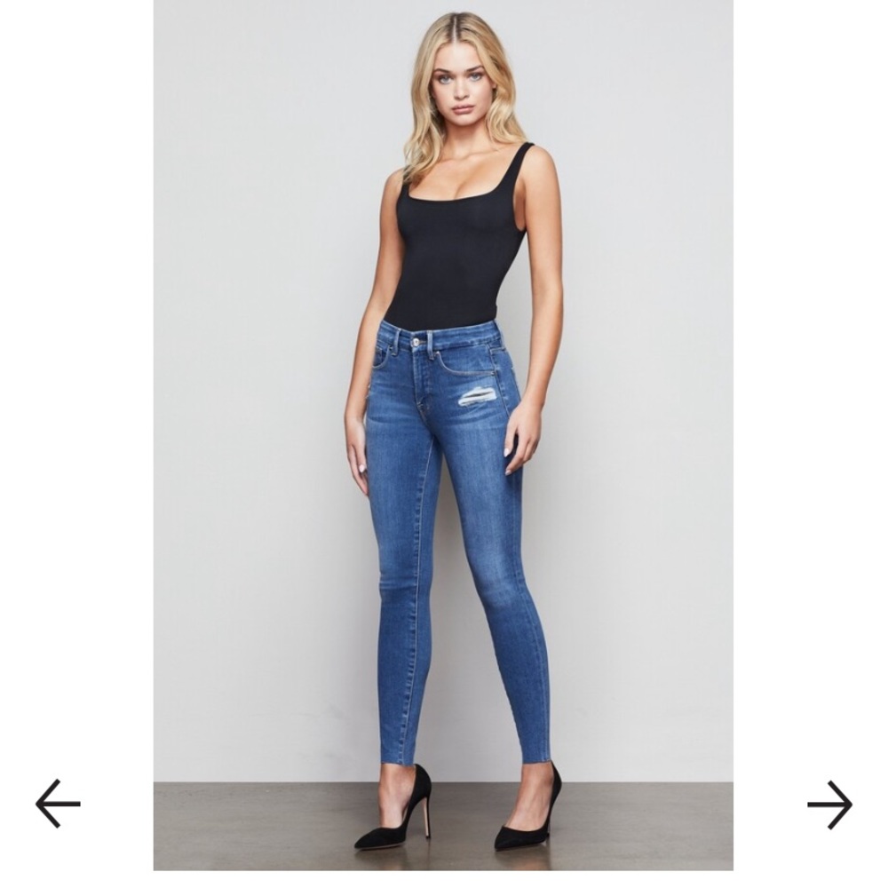 NWOT Good American GOOD LEGS Zebra Pockets — Blue 431(Sold Out Online!) ✨😍